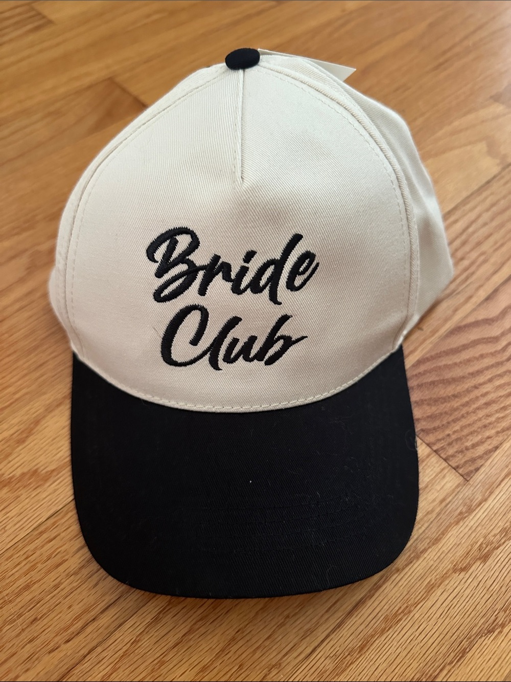 Versona Bride Club Two-Tone Baseball Cap - Cream and Black